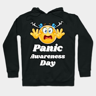 Panic awareness day with white text Hoodie